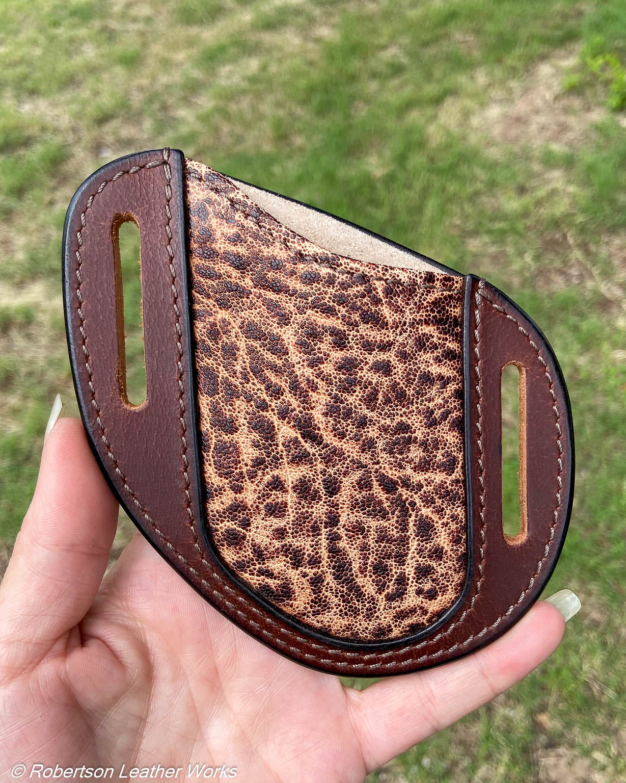 Folder Holster - Wide - in Vintage Peat Elephant & Water Buffalo