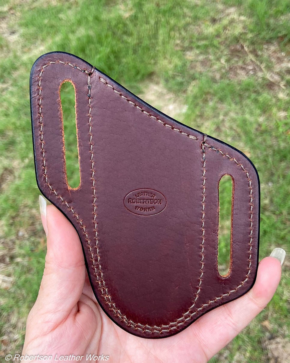 Folder Holster- Tall - in Antique Brown Alligator & Water Buffalo