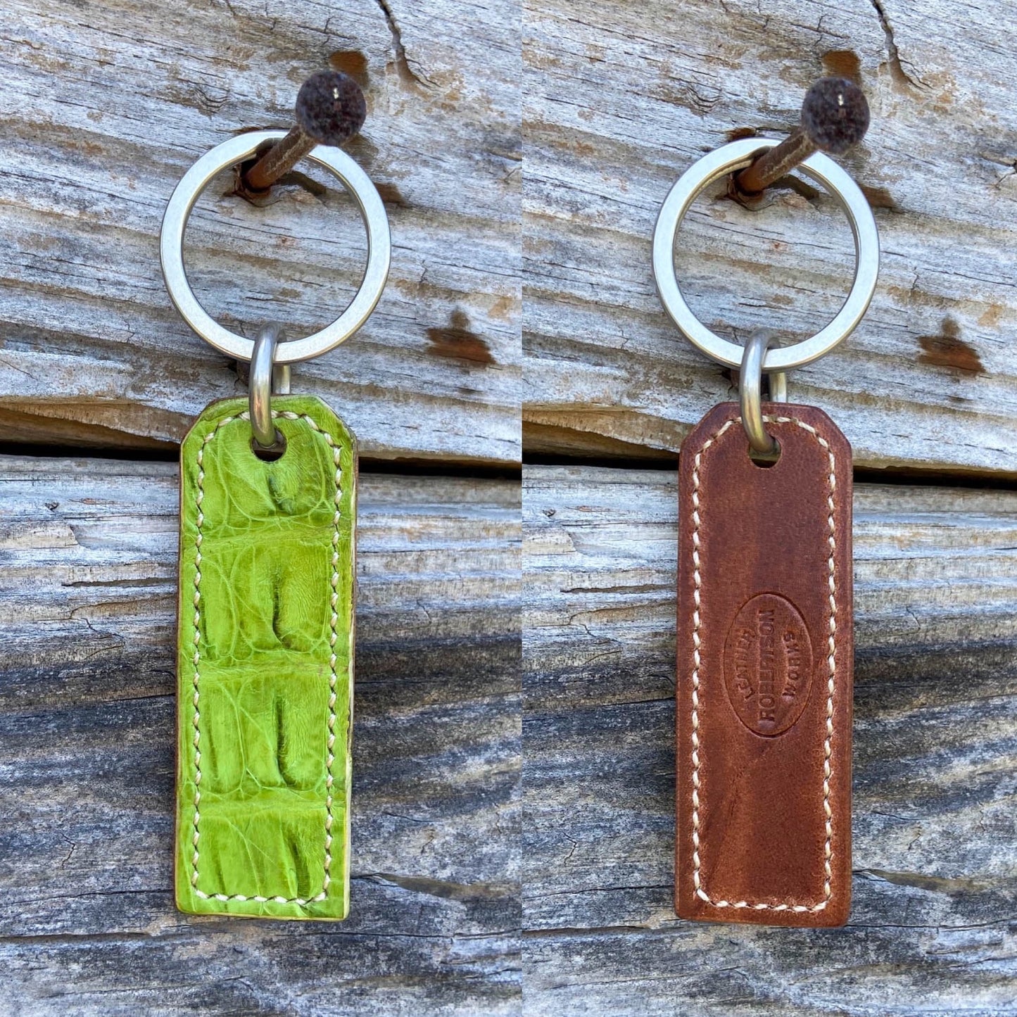 Exotic Leather Key Chain/ Fob