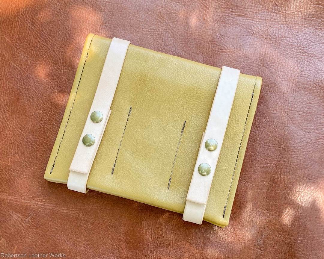 6-Knife Case in Buckskin Leather