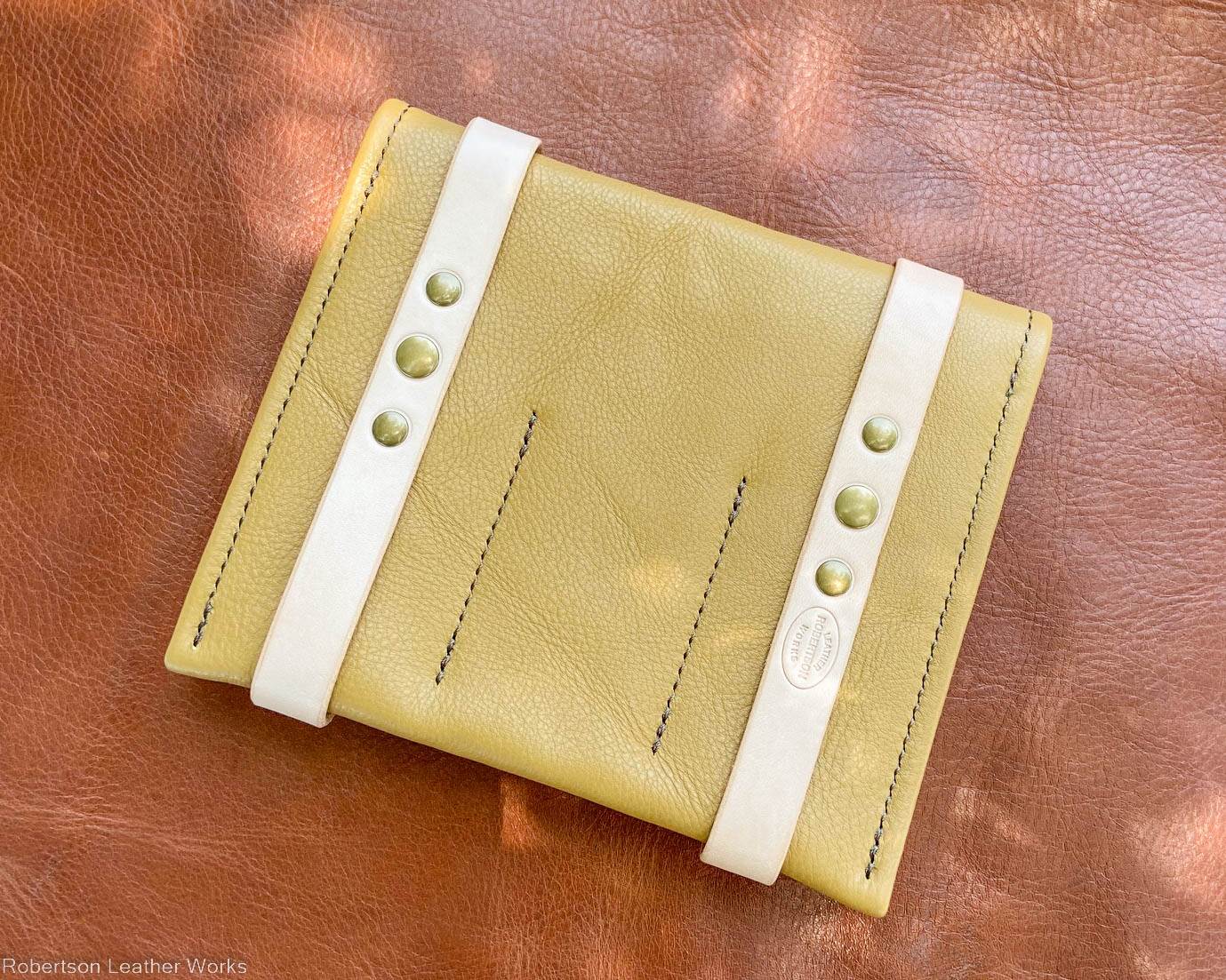 6-Knife Case in Buckskin Leather