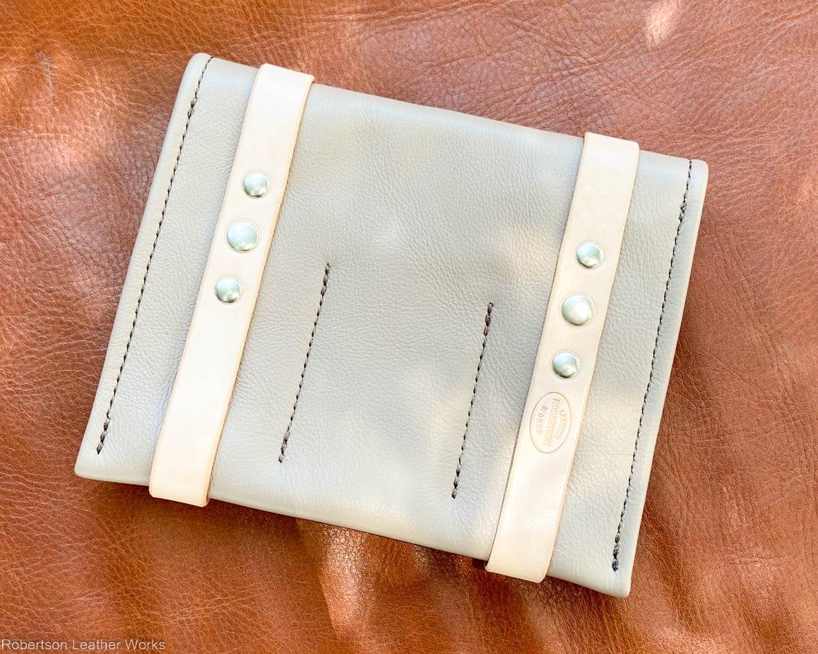 6-Knife Case in Taupe Leather
