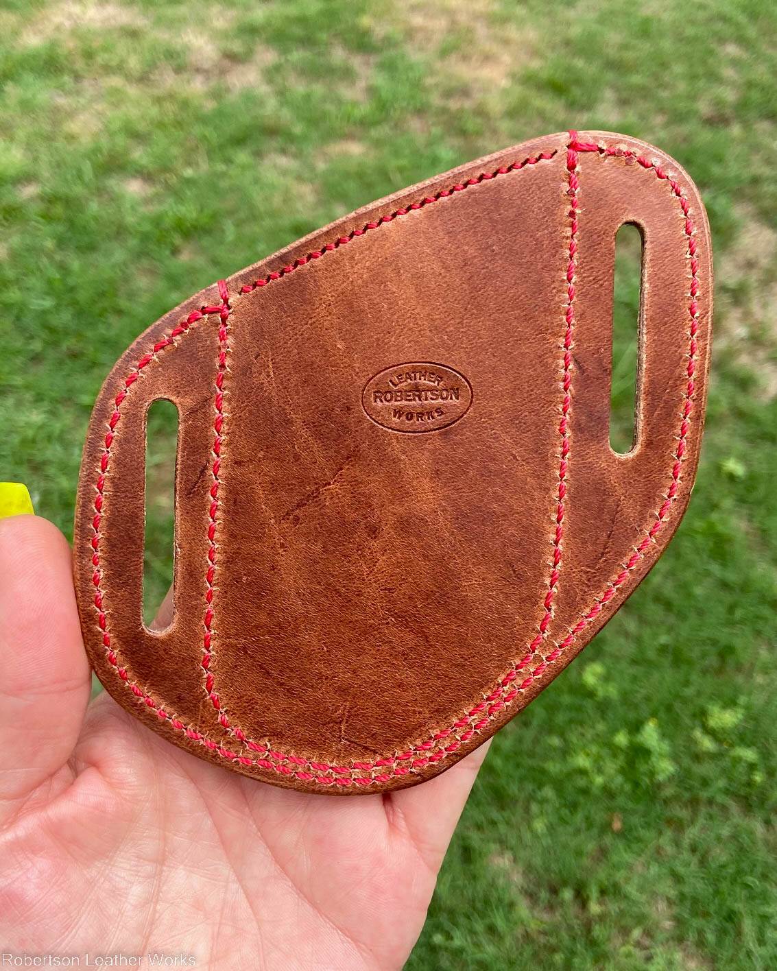 Slip Holster in Red Elephant and Natural Harness