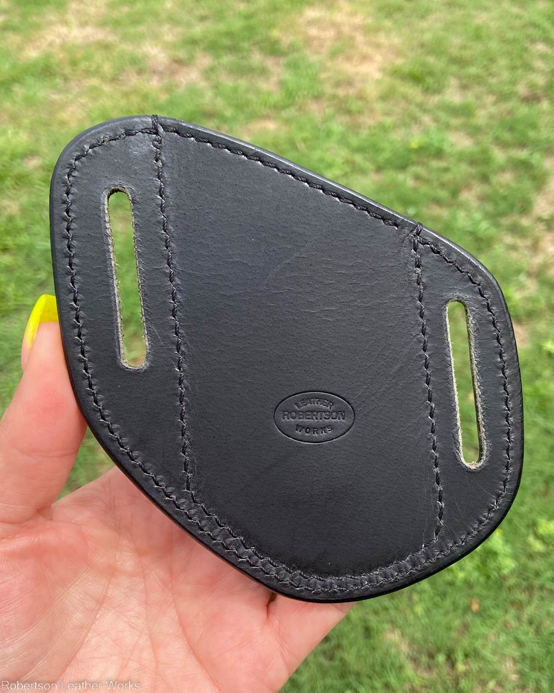 Slip Holster in Black & Gray Python and Black Water Buffalo