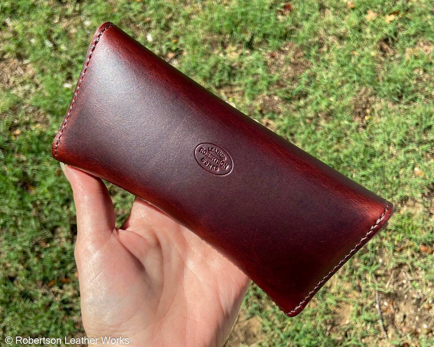 Dark Brown Shark Sunglasses Case, Lined in Brown Suede