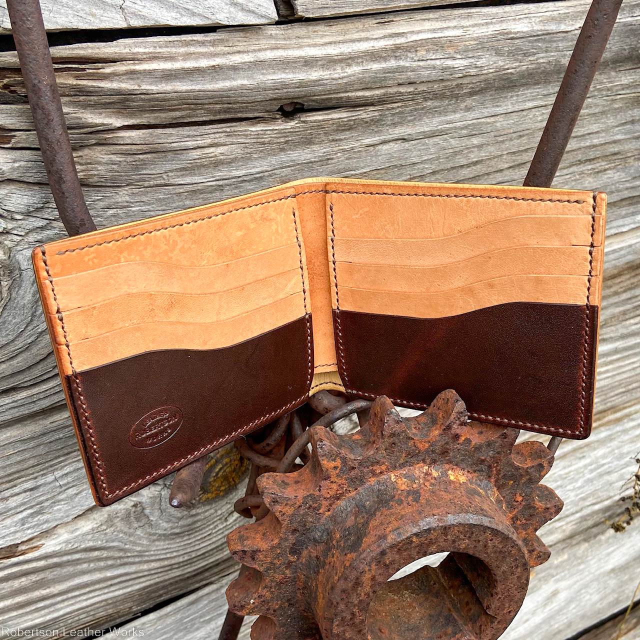 Bifold Wallet in Dark Brown Oil Tan