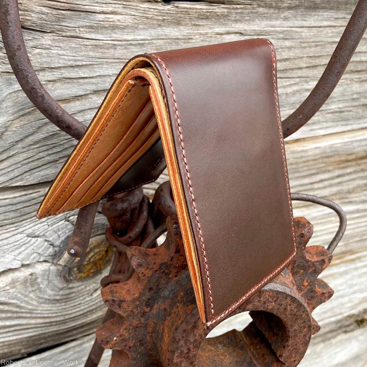 Bifold Wallet in Dark Brown Oil Tan