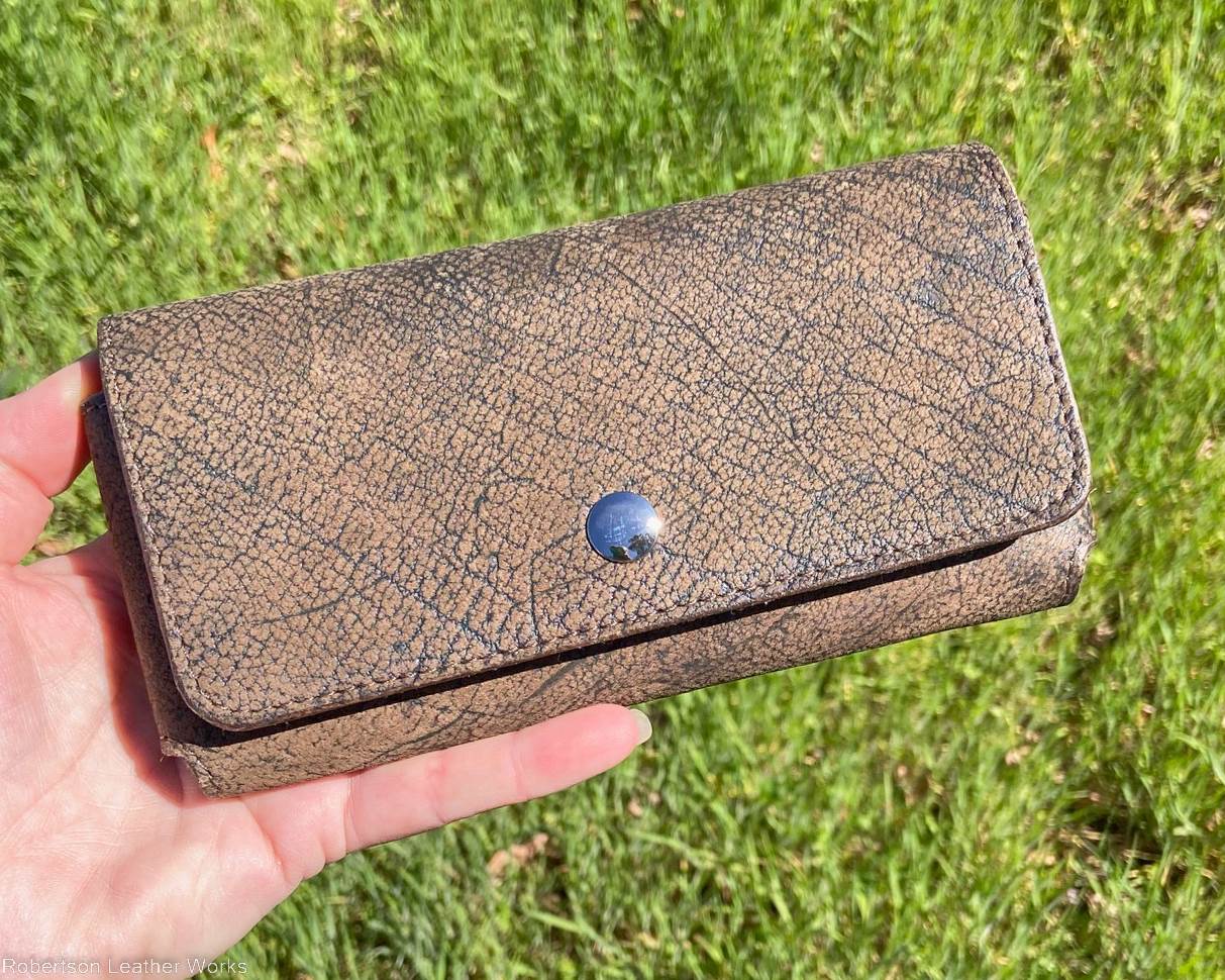 Horizontal Belt-Carry Phone Case in Safari Brown Cape Buffalo