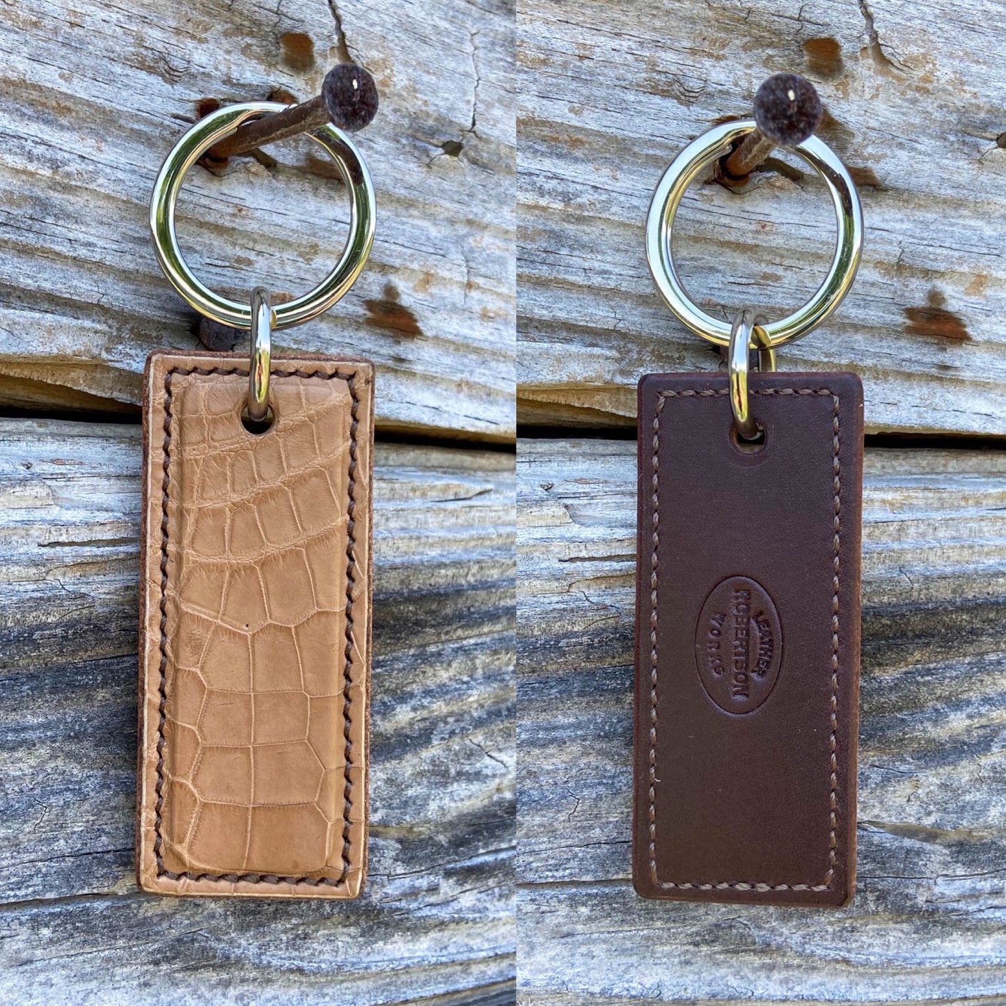 Exotic Leather Key Chain/ Fob