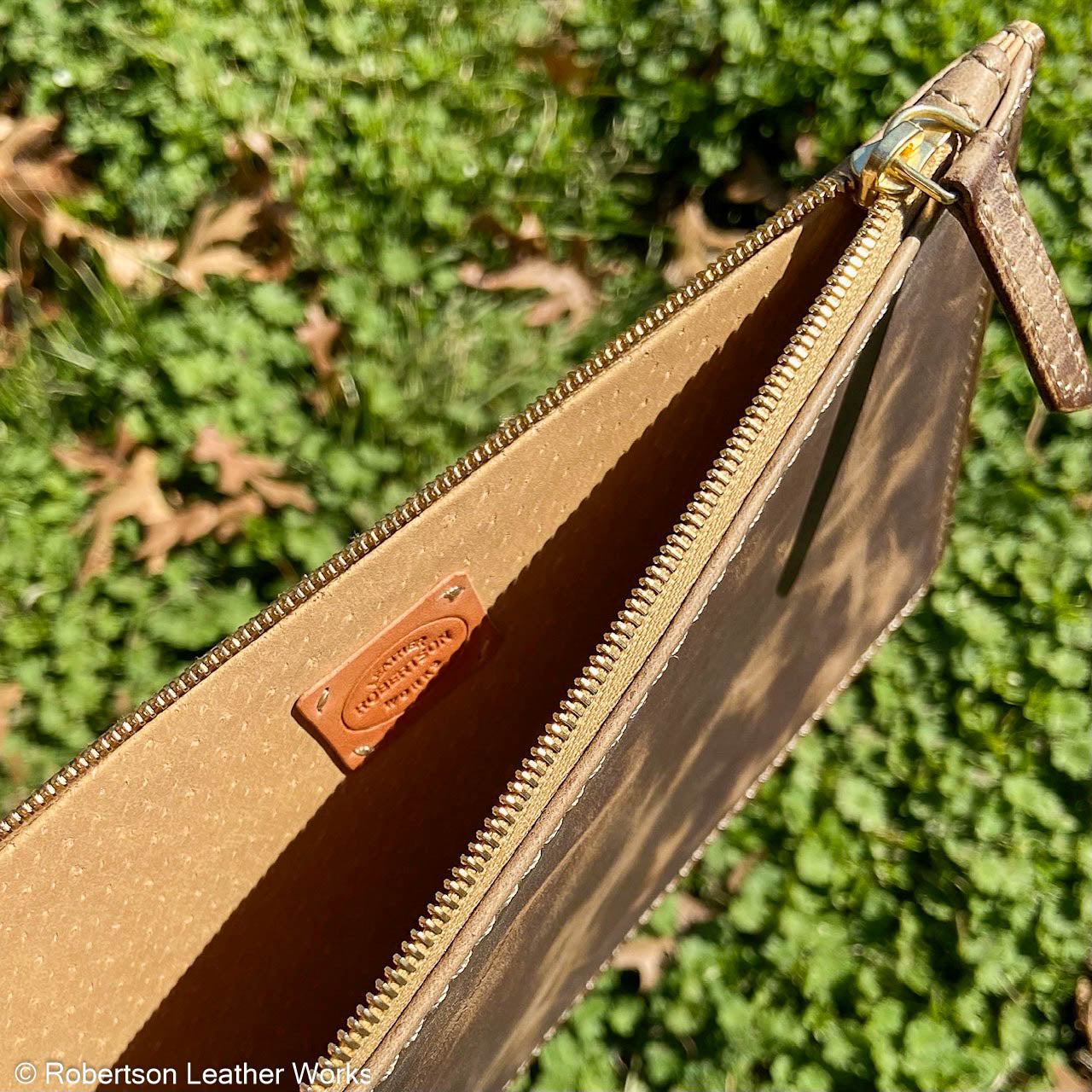 Zipper Pouch/ Cash Bag in Tucson Leather