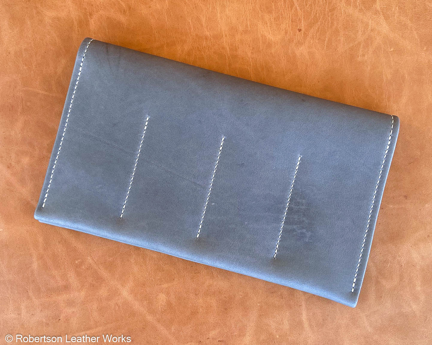 8-Knife Case in Dove Gray Leather