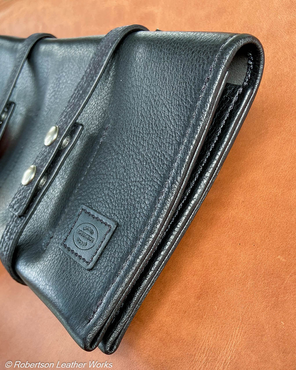 10-Knife Case in Black Ikon Leather