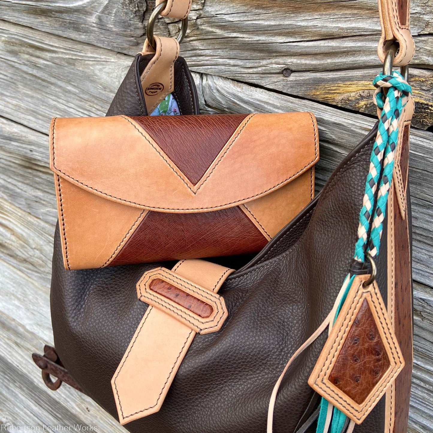 The Sarah Purse with Ostrich Inlays