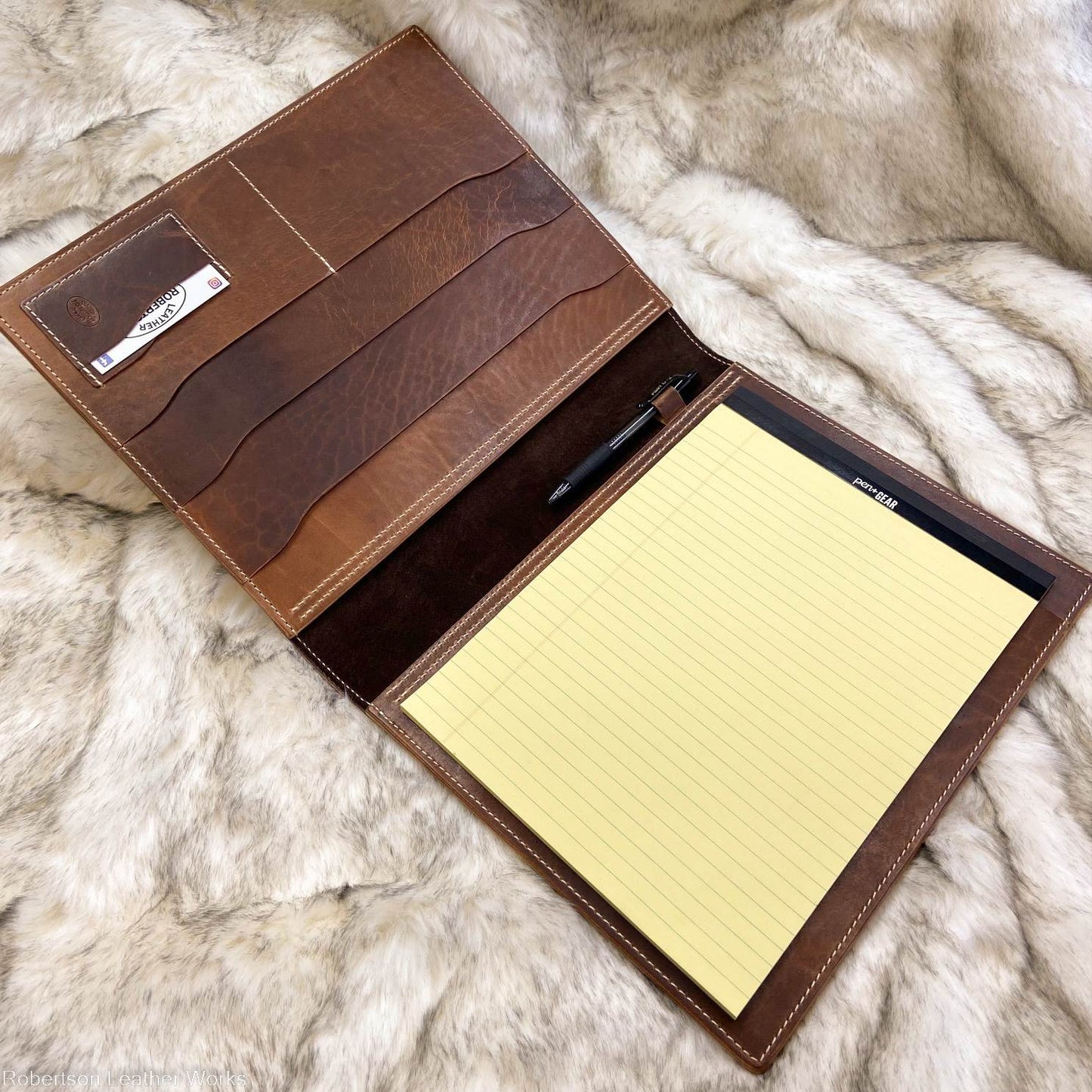 Legal Pad Cover in Antique Tan Water Buffalo