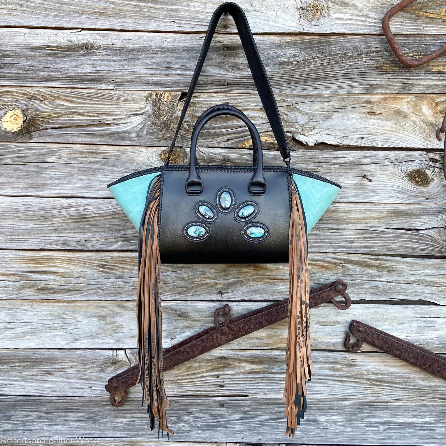 The Beth Purse with Azurite Sone Inlays